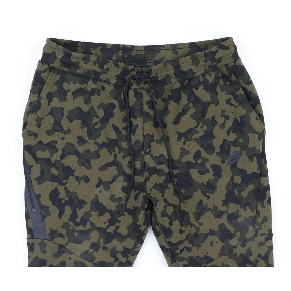Nike Sportswear Tech Fleece Camo Jogger Pants Mens Large Green CJ5981-222